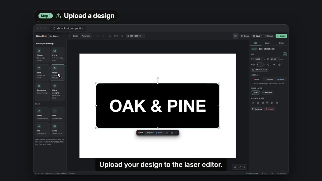 Find floating pieces and add bridges in the laser editor, video poster